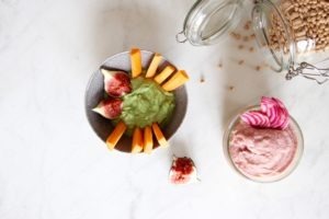 varientes du houmous multicolores